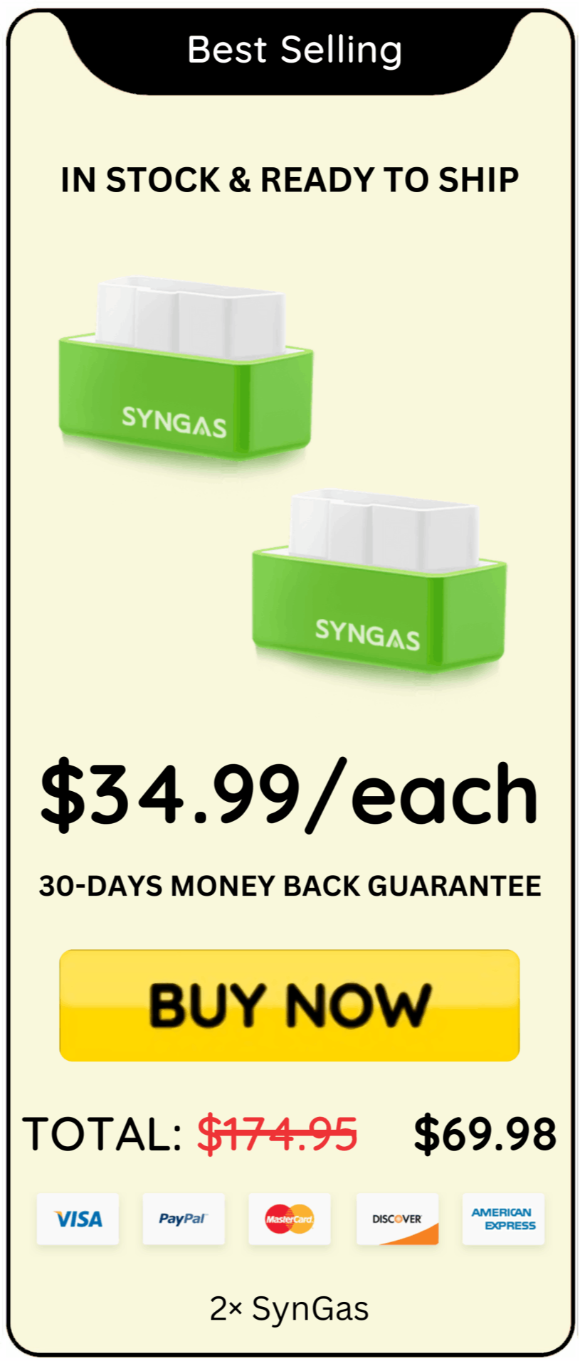SynGas offer price