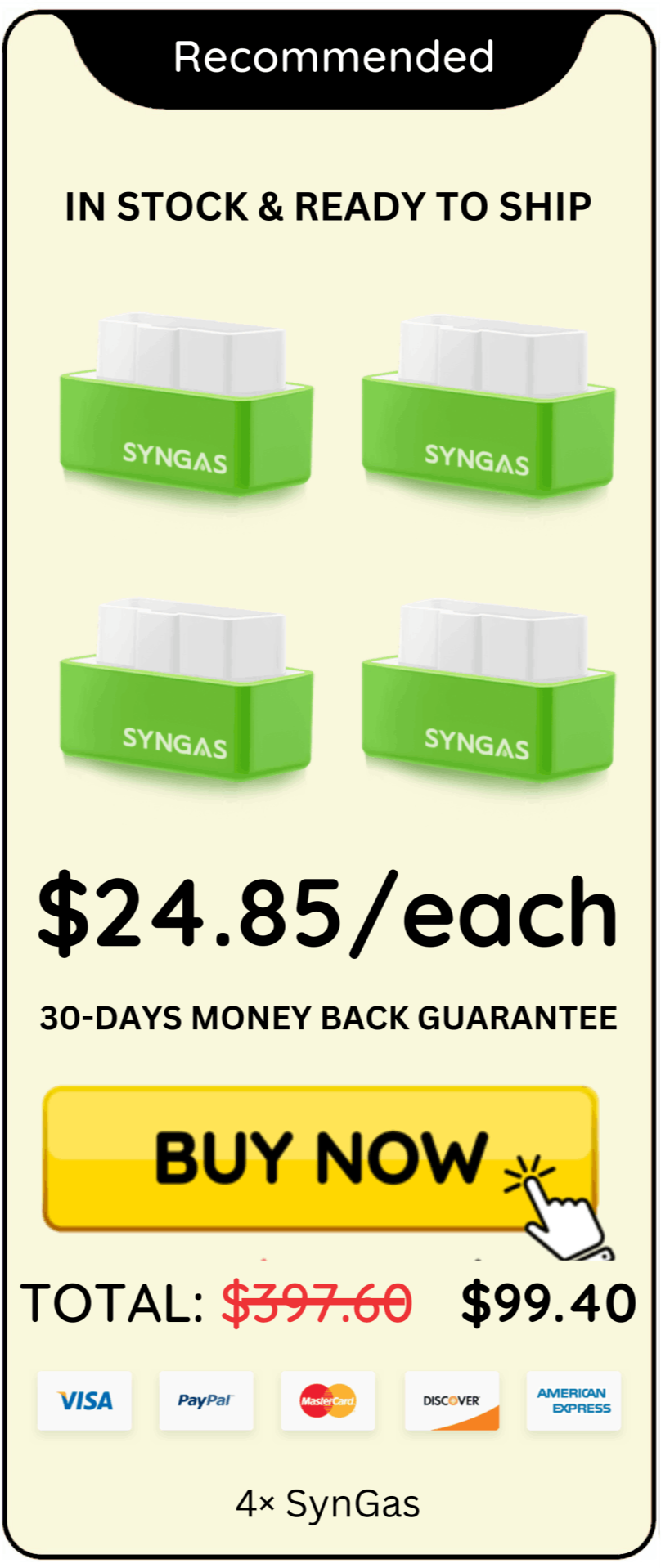 SynGas offer price